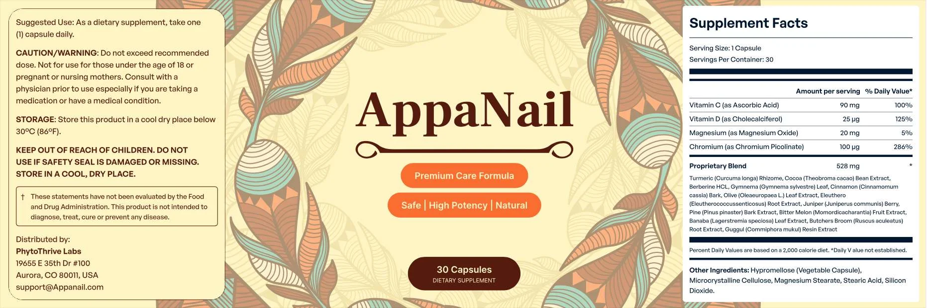 AppaNail Product Label